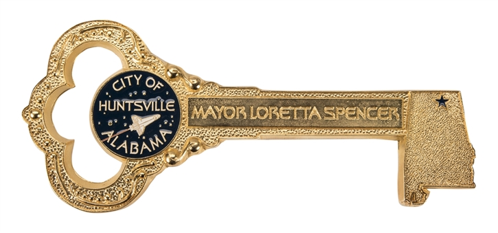 Key To The City Of Huntsville, AL Presented To Kareem Abdul-Jabbar By Mayor Loretta Spencer (Abdul-Jabbar LOA)